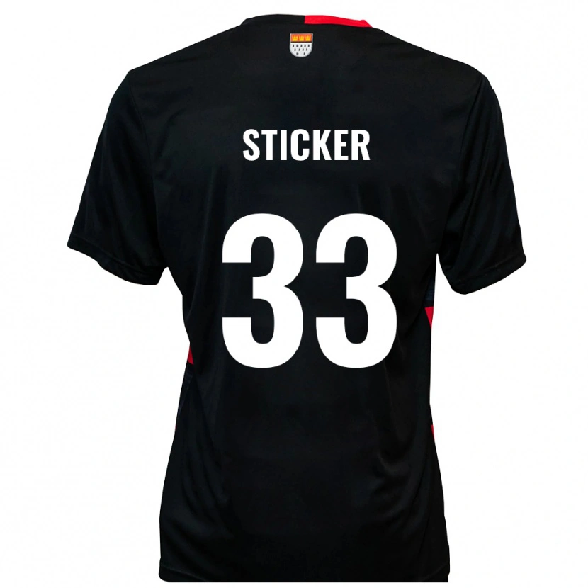Danxen Mænd Jonah Sticker #33 Sort Rød Hjemmebane Spillertrøjer 2025/26 Trøje T-Shirt