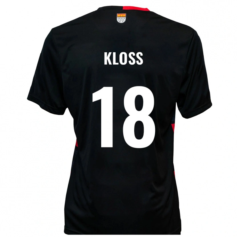 Danxen Mænd Tim Kloss #18 Sort Rød Hjemmebane Spillertrøjer 2025/26 Trøje T-Shirt