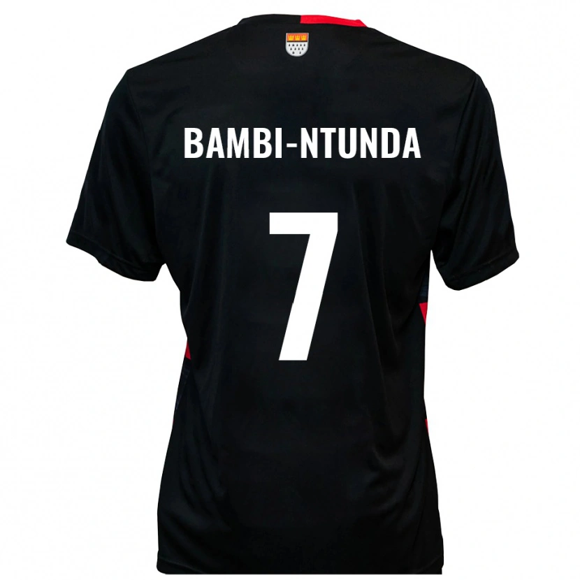 Danxen Mænd Charles Bambi-Ntunda #7 Sort Rød Hjemmebane Spillertrøjer 2025/26 Trøje T-Shirt
