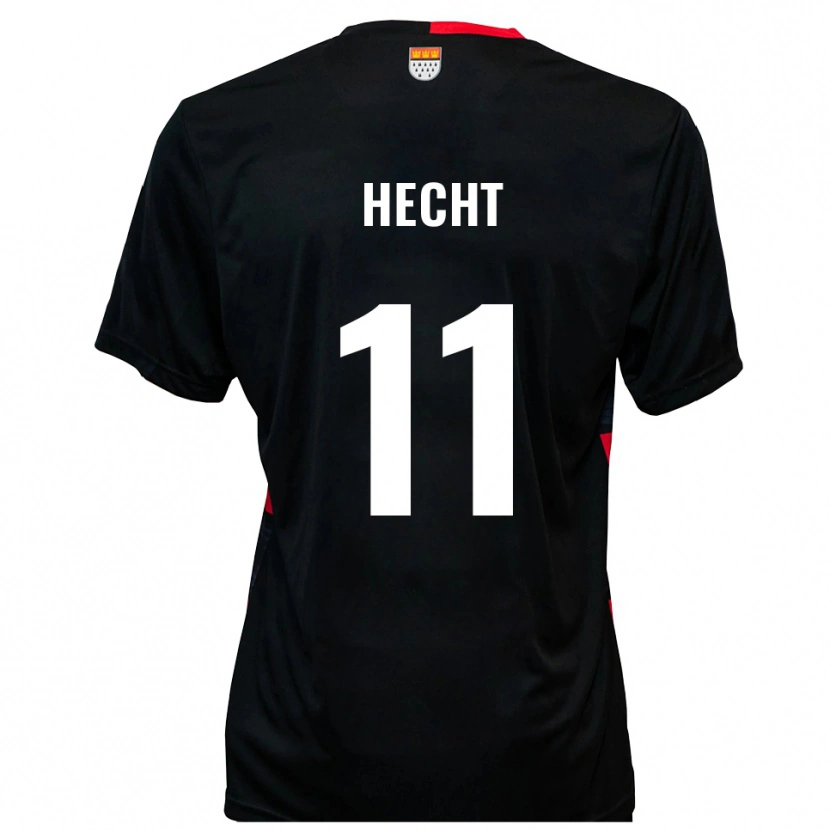 Danxen Mænd Leon Hecht #11 Sort Rød Hjemmebane Spillertrøjer 2025/26 Trøje T-Shirt