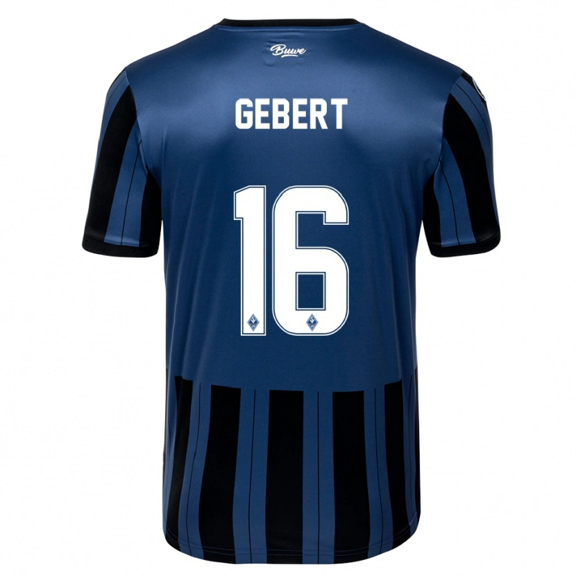 Danxen Mænd Nevio Gebert #16 Blå Grå Sort Hjemmebane Spillertrøjer 2025/26 Trøje T-Shirt