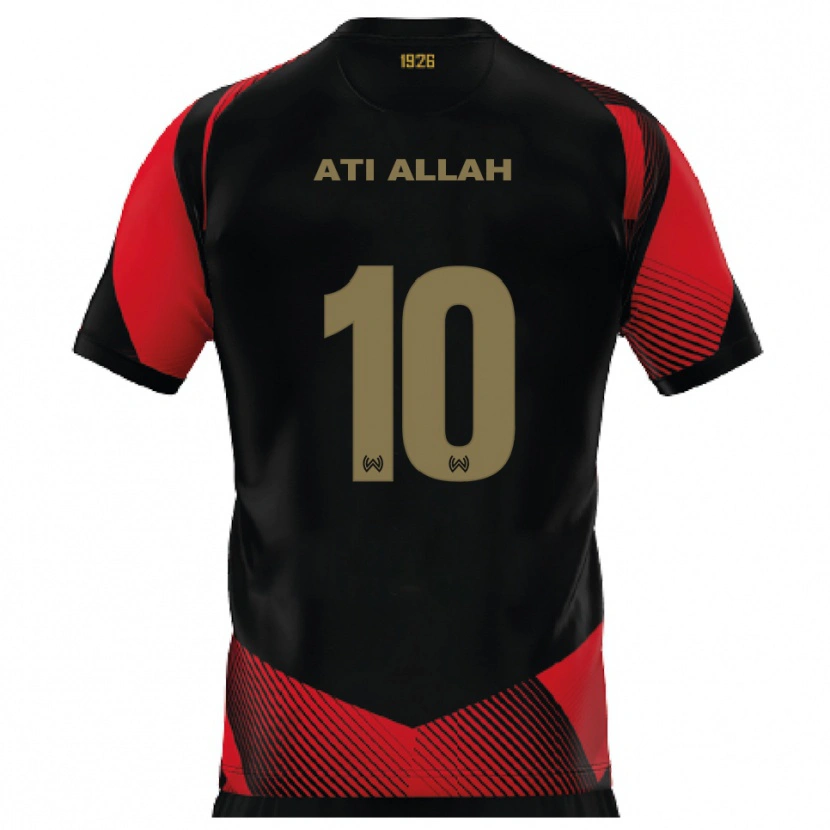 Danxen Mænd Ibrahim Ati Allah #10 Sort Rød Hjemmebane Spillertrøjer 2025/26 Trøje T-Shirt