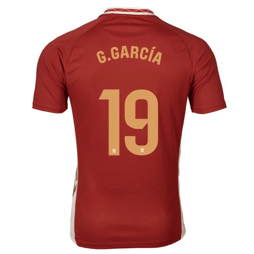 Danxen Mænd Giovani García #19 Burgundy Guld Udebane Spillertrøjer 2025/26 Trøje T-Shirt