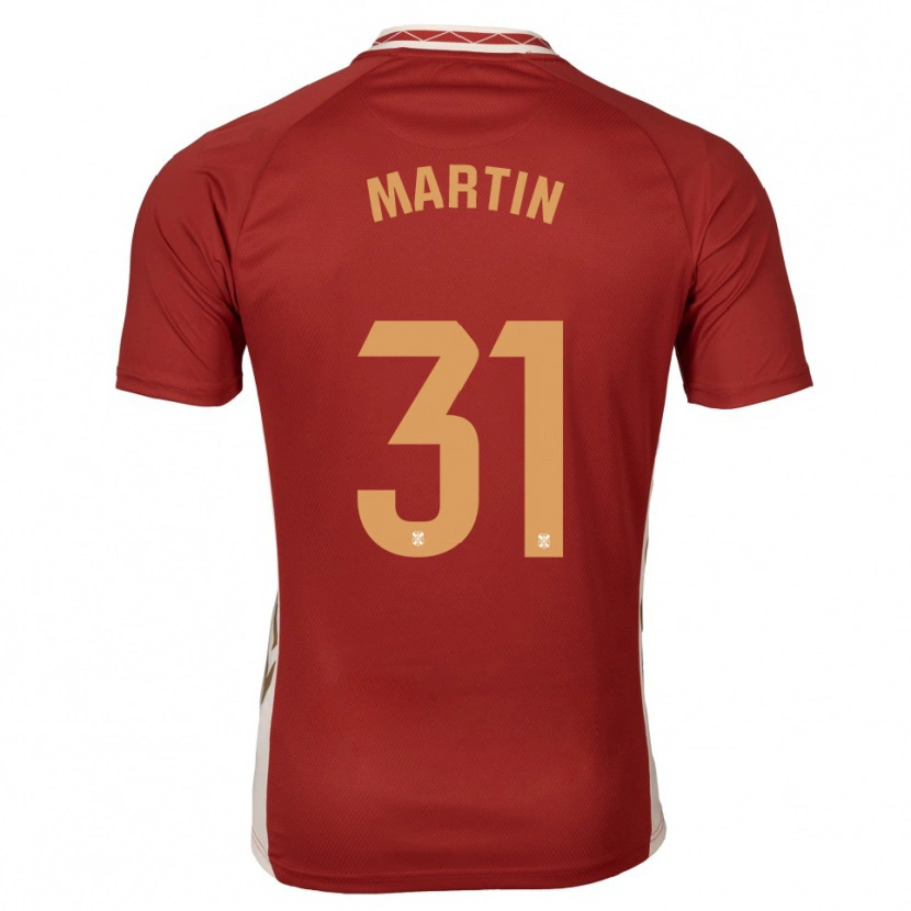 Danxen Mænd Guille Martin #31 Burgundy Guld Udebane Spillertrøjer 2025/26 Trøje T-Shirt