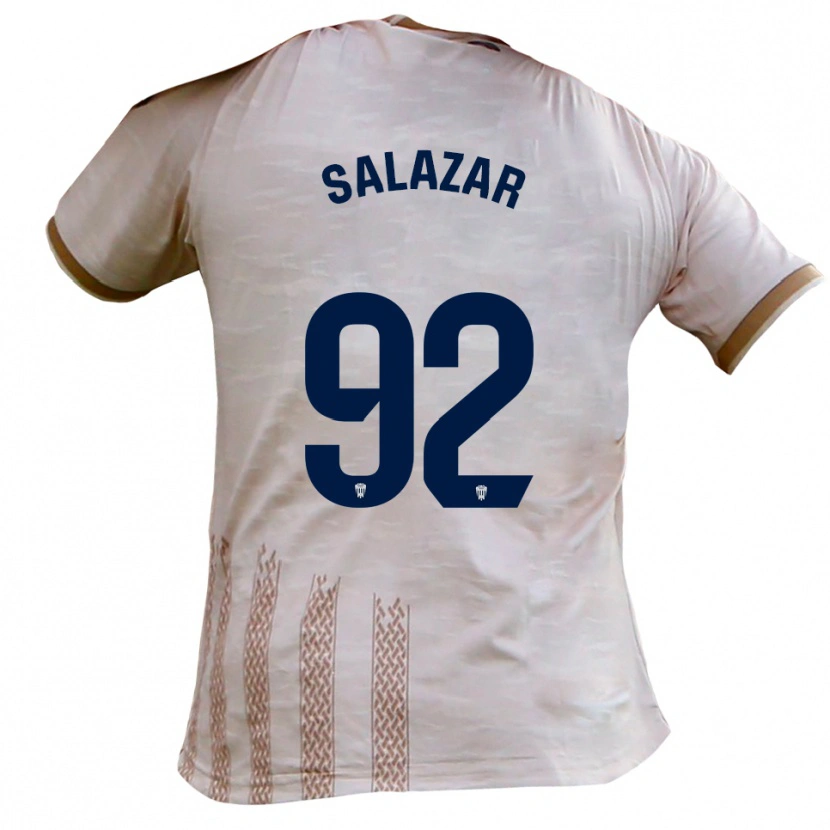 Danxen Mænd Israel Salazar #92 Off White Brun Udebane Spillertrøjer 2025/26 Trøje T-Shirt