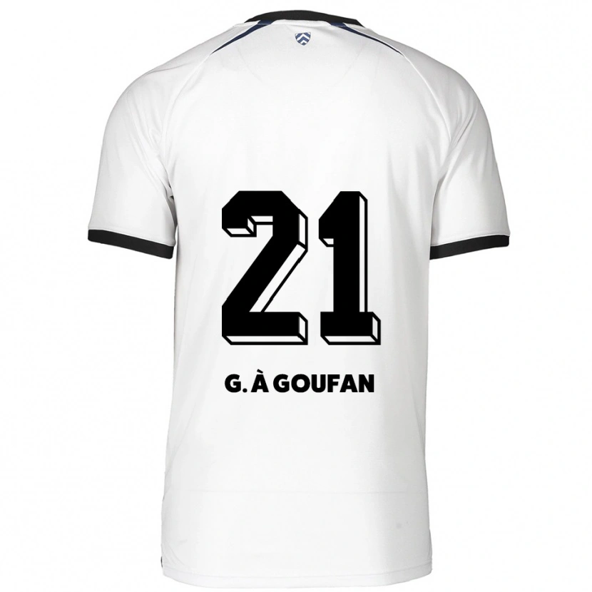 Danxen Mænd Marc Gouiffe À Goufan #21 Hvid Sort Udebane Spillertrøjer 2025/26 Trøje T-Shirt