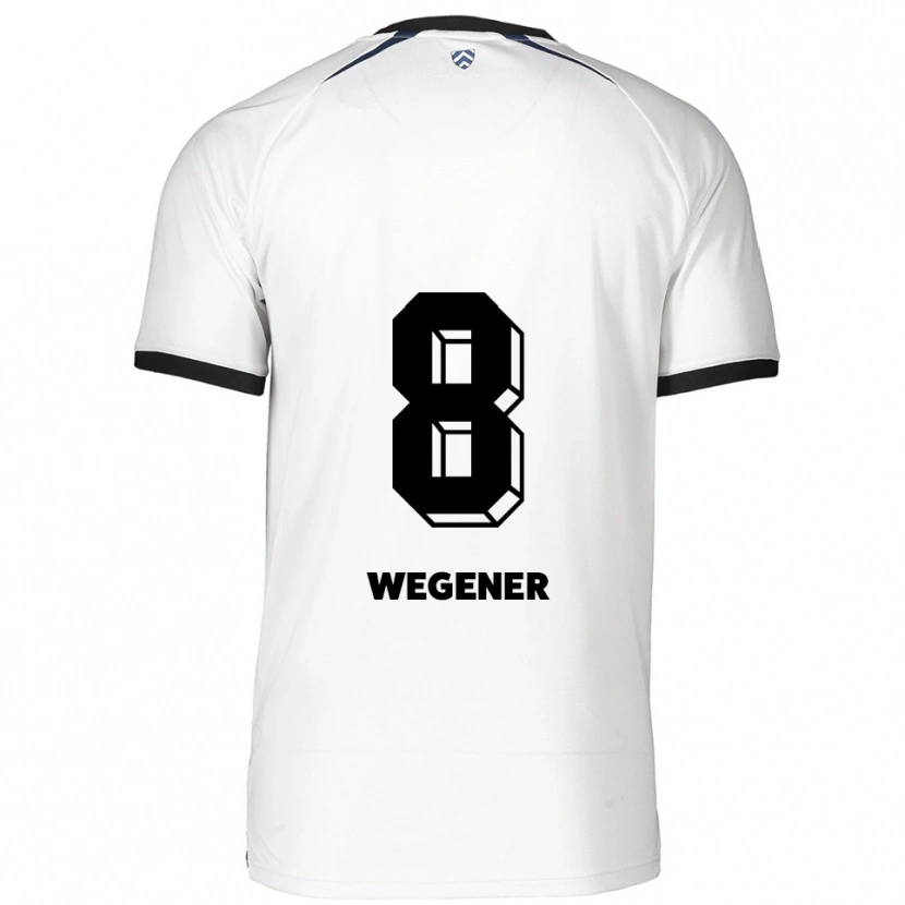 Danxen Mænd Till Wegener #8 Hvid Sort Udebane Spillertrøjer 2025/26 Trøje T-Shirt