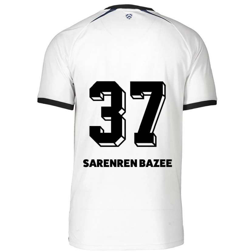 Danxen Mænd Noah Sarenren Bazee #37 Hvid Sort Udebane Spillertrøjer 2025/26 Trøje T-Shirt