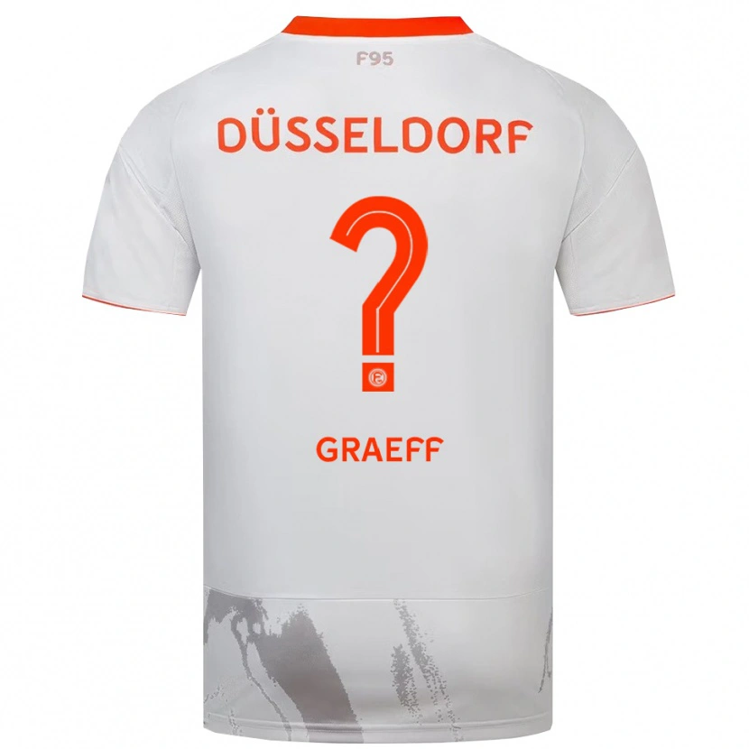 Danxen Mænd Jamain Graeff #0 Hvid Orange Udebane Spillertrøjer 2025/26 Trøje T-Shirt