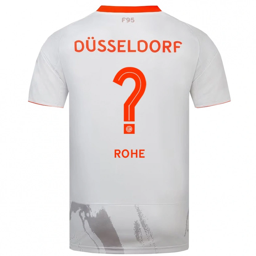 Danxen Mænd Frieda Rohe #0 Hvid Orange Udebane Spillertrøjer 2025/26 Trøje T-Shirt