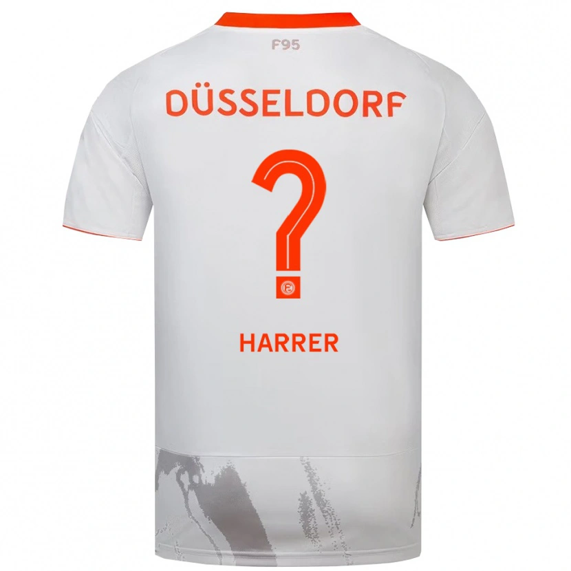 Danxen Mænd Celine Harrer #0 Hvid Orange Udebane Spillertrøjer 2025/26 Trøje T-Shirt