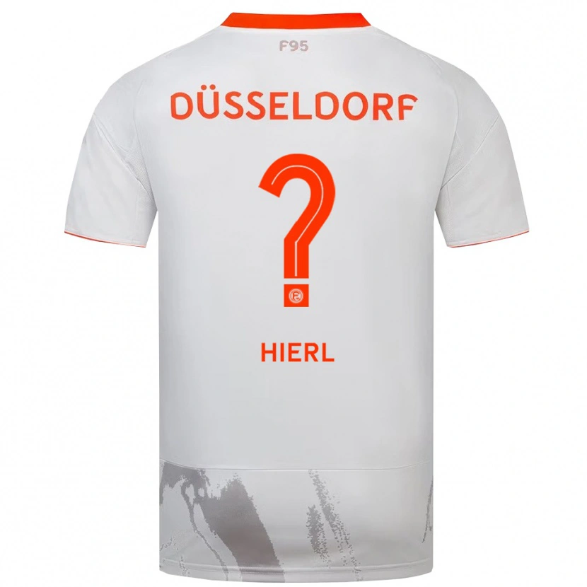 Danxen Mænd Josephine Hierl #0 Hvid Orange Udebane Spillertrøjer 2025/26 Trøje T-Shirt