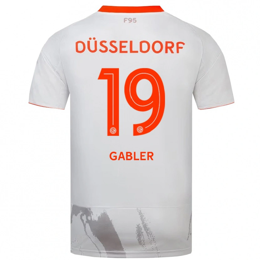Danxen Mænd Giuliano Gabler #19 Hvid Orange Udebane Spillertrøjer 2025/26 Trøje T-Shirt