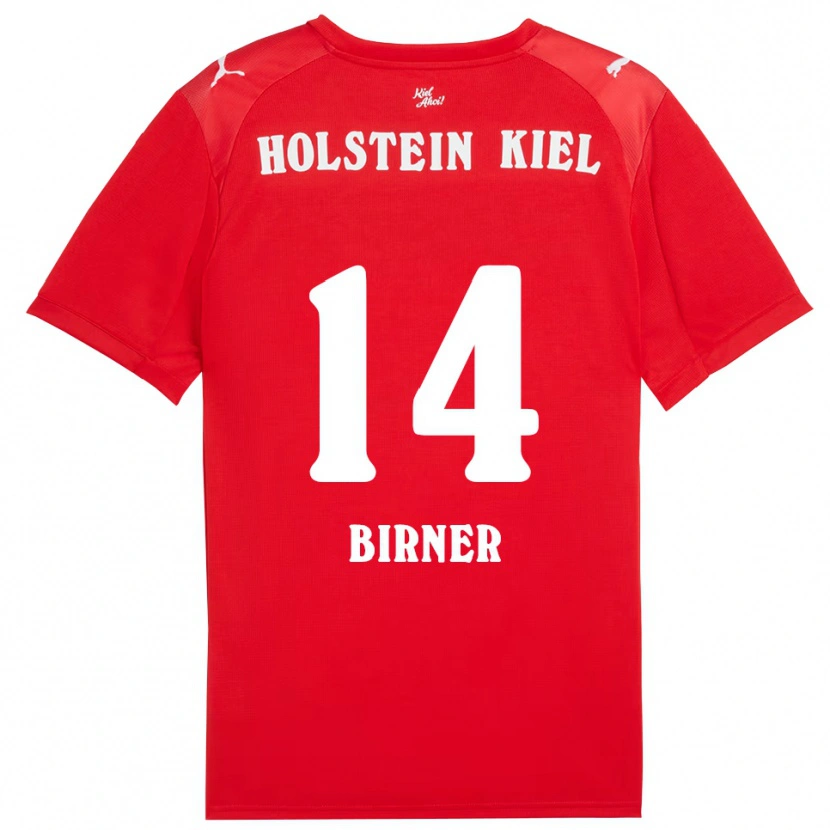 Danxen Mænd Benny Birner #14 Rød Blå Udebane Spillertrøjer 2025/26 Trøje T-Shirt