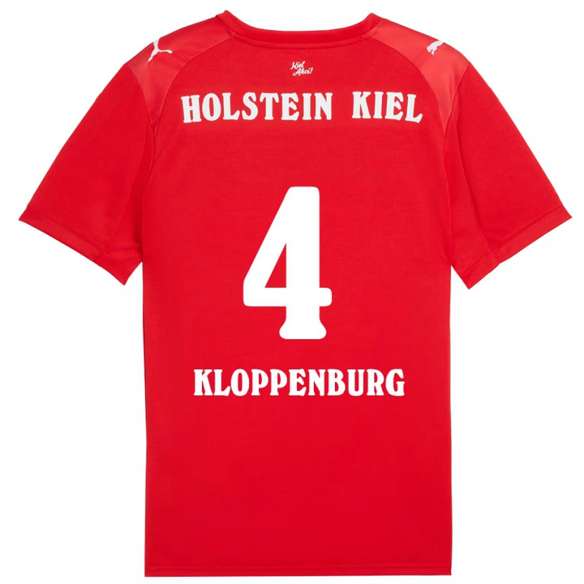Danxen Mænd Len Kloppenburg #4 Rød Blå Udebane Spillertrøjer 2025/26 Trøje T-Shirt