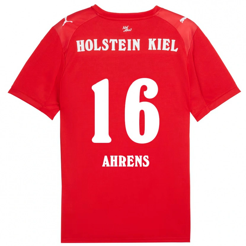 Danxen Mænd Jonas Ahrens #16 Rød Blå Udebane Spillertrøjer 2025/26 Trøje T-Shirt