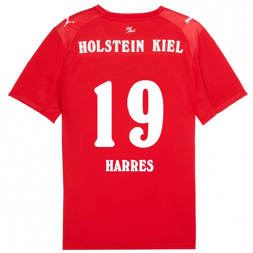 Danxen Mænd Phil Harres #19 Rød Blå Udebane Spillertrøjer 2025/26 Trøje T-Shirt