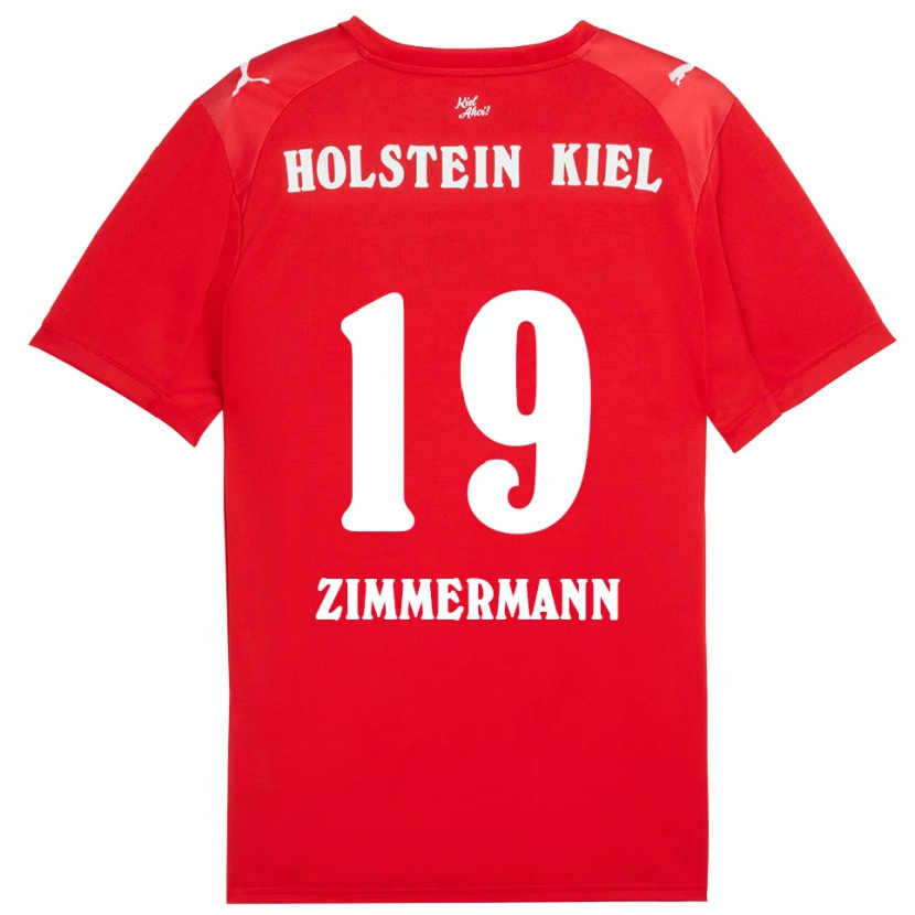 Danxen Mænd Luiza Zimmermann #19 Rød Blå Udebane Spillertrøjer 2025/26 Trøje T-Shirt