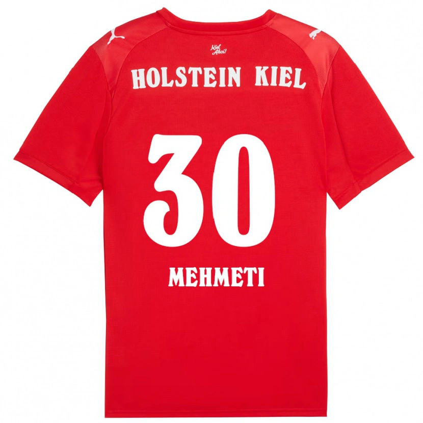 Danxen Mænd Valton Mehmeti #30 Rød Blå Udebane Spillertrøjer 2025/26 Trøje T-Shirt