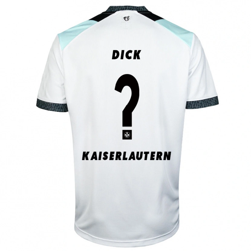 Danxen Mænd Paul Dick #0 Hvid Sort Udebane Spillertrøjer 2025/26 Trøje T-Shirt