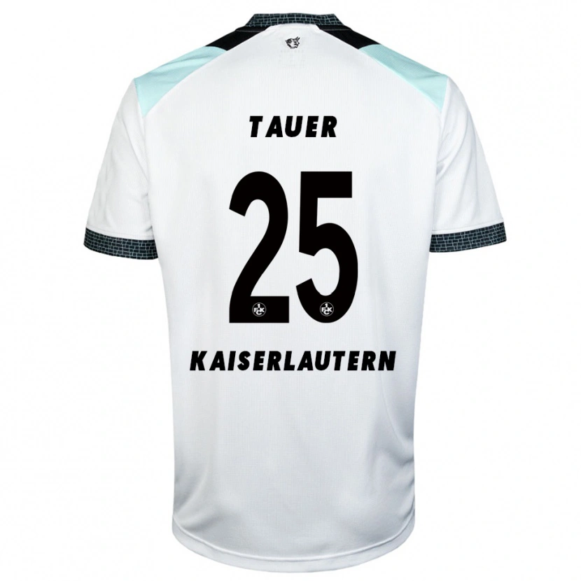 Danxen Mænd Luca Tauer #25 Hvid Sort Udebane Spillertrøjer 2025/26 Trøje T-Shirt