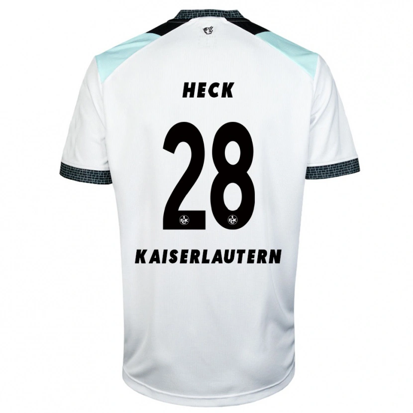 Danxen Mænd Fabian Heck #28 Hvid Sort Udebane Spillertrøjer 2025/26 Trøje T-Shirt