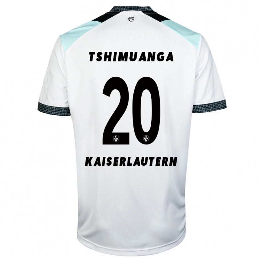 Danxen Mænd Aaron Tshimuanga #20 Hvid Sort Udebane Spillertrøjer 2025/26 Trøje T-Shirt