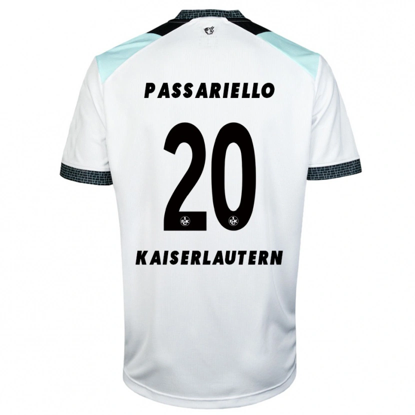 Danxen Mænd Federico Passariello #20 Hvid Sort Udebane Spillertrøjer 2025/26 Trøje T-Shirt