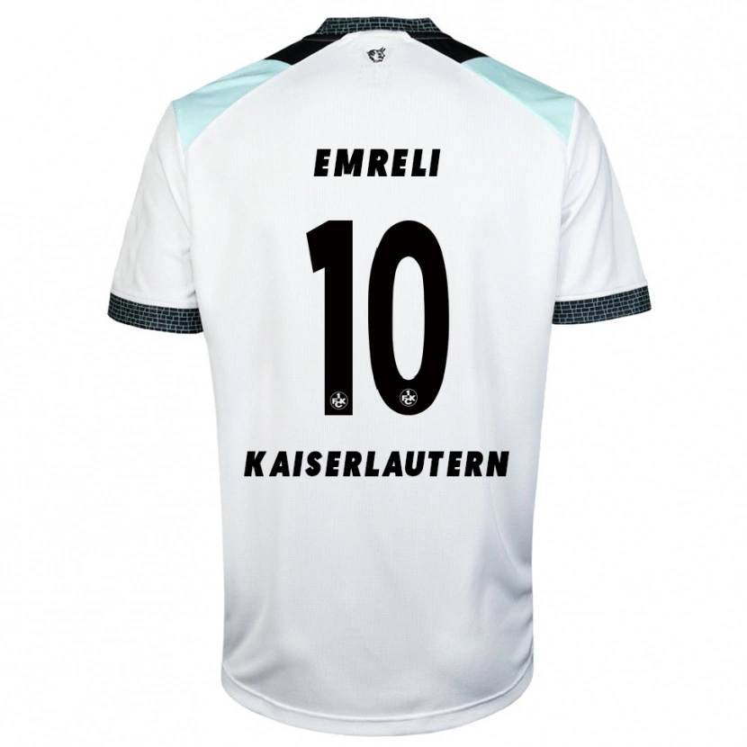 Danxen Mænd Mahir Emreli #10 Hvid Sort Udebane Spillertrøjer 2025/26 Trøje T-Shirt