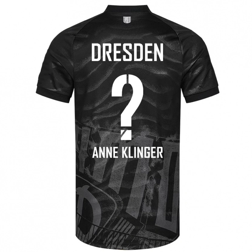 Danxen Mænd Jo Anne Klinger #0 Sort Grå Udebane Spillertrøjer 2025/26 Trøje T-Shirt