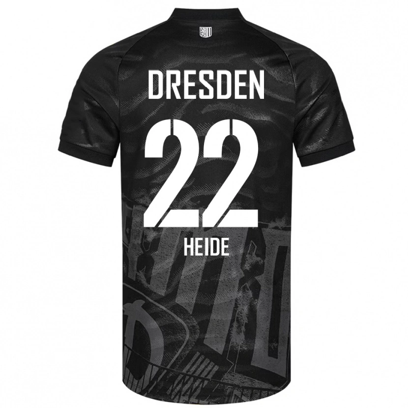 Danxen Mænd Pepe Heide #22 Sort Grå Udebane Spillertrøjer 2025/26 Trøje T-Shirt