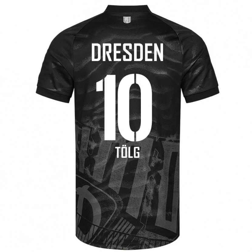 Danxen Mænd Cedric Tölg #10 Sort Grå Udebane Spillertrøjer 2025/26 Trøje T-Shirt