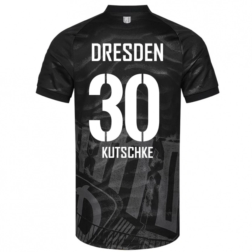 Danxen Mænd Stefan Kutschke #30 Sort Grå Udebane Spillertrøjer 2025/26 Trøje T-Shirt