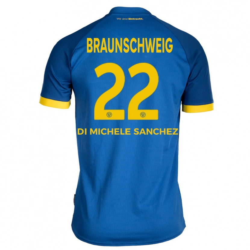 Danxen Mænd Fabio Di Michele Sanchez #22 Kongeblå Gul Udebane Spillertrøjer 2025/26 Trøje T-Shirt