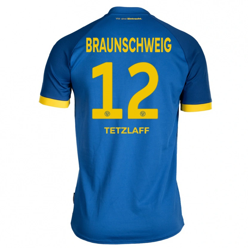 Danxen Mænd Lowis Tetzlaff #12 Kongeblå Gul Udebane Spillertrøjer 2025/26 Trøje T-Shirt