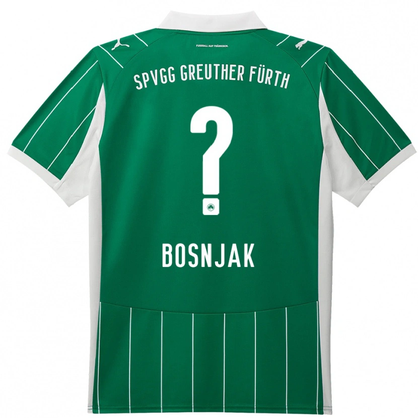Danxen Mænd Petar Bosnjak #0 Grøn Hvid Udebane Spillertrøjer 2025/26 Trøje T-Shirt