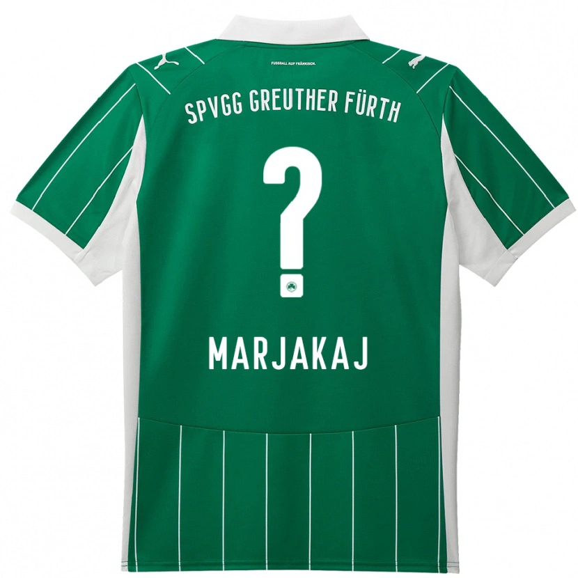 Danxen Mænd Sabina Marjakaj #0 Grøn Hvid Udebane Spillertrøjer 2025/26 Trøje T-Shirt