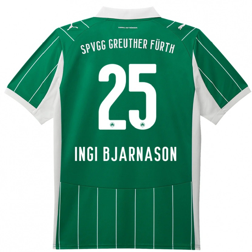 Danxen Mænd Brynjar Ingi Bjarnason #25 Grøn Hvid Udebane Spillertrøjer 2025/26 Trøje T-Shirt