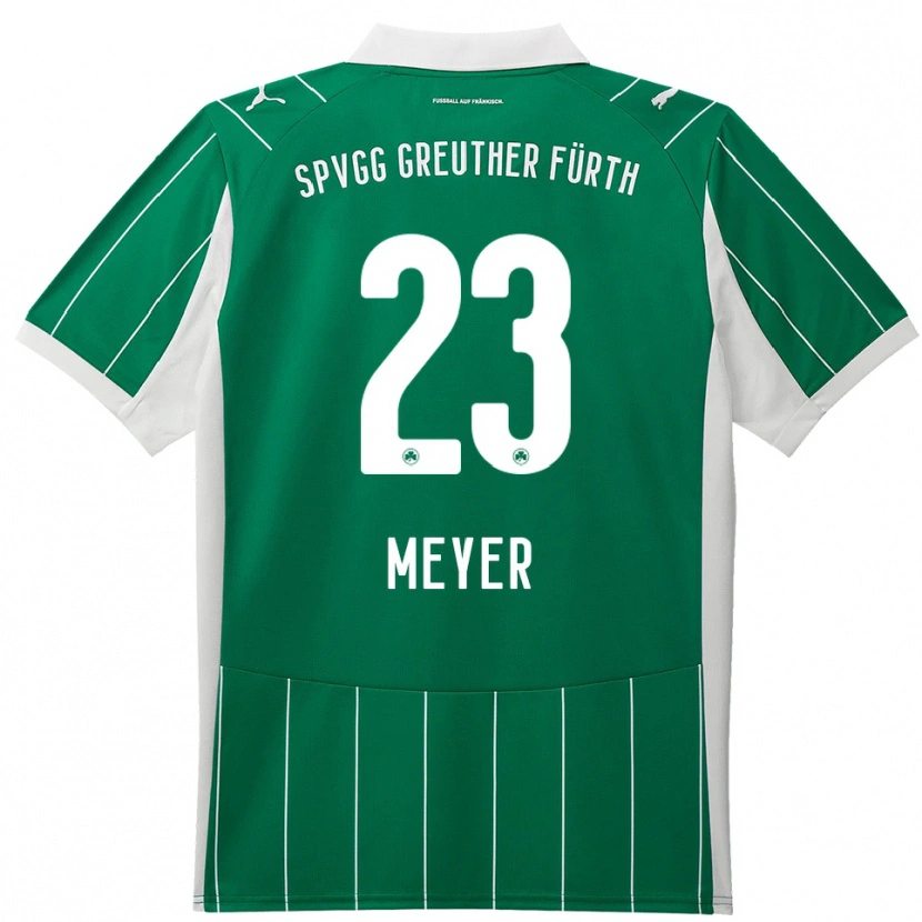 Danxen Mænd Max Meyer #23 Grøn Hvid Udebane Spillertrøjer 2025/26 Trøje T-Shirt