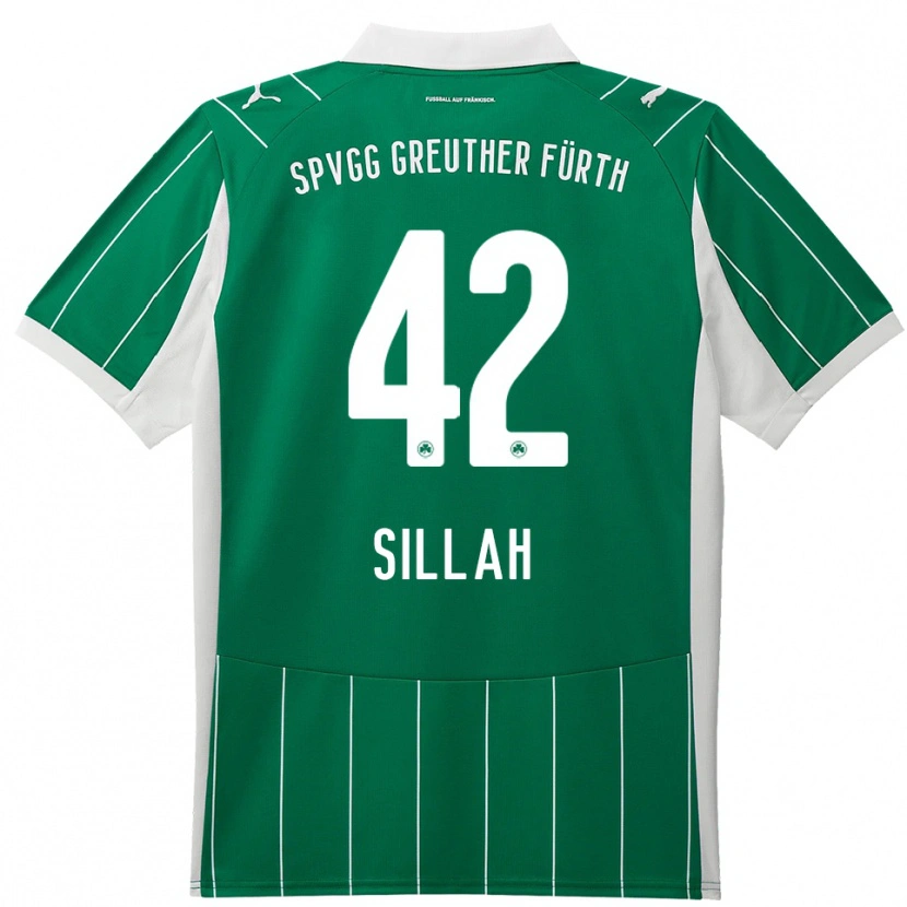 Danxen Mænd Omar Sillah #42 Grøn Hvid Udebane Spillertrøjer 2025/26 Trøje T-Shirt