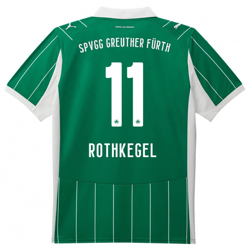 Danxen Mænd Henri Rothkegel #11 Grøn Hvid Udebane Spillertrøjer 2025/26 Trøje T-Shirt
