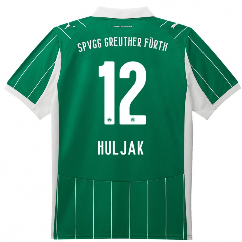 Danxen Mænd Dominik Huljak #12 Grøn Hvid Udebane Spillertrøjer 2025/26 Trøje T-Shirt