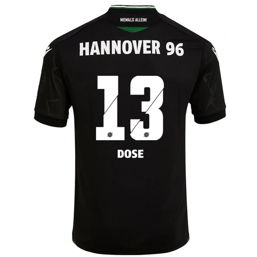 Danxen Mænd Julia Dose #13 Sort Grøn Udebane Spillertrøjer 2025/26 Trøje T-Shirt