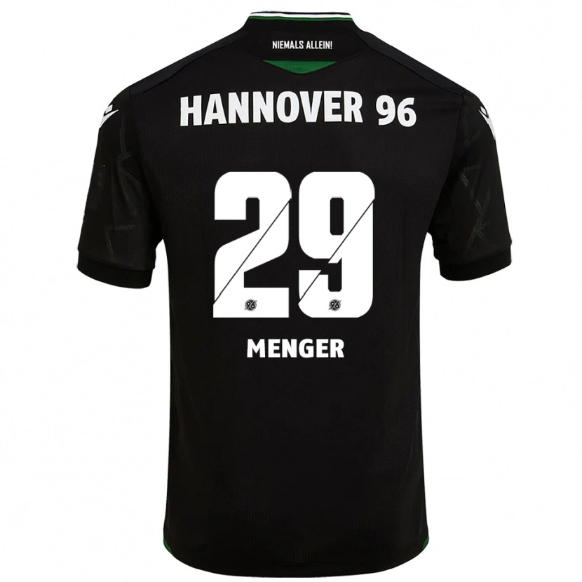 Danxen Mænd Jana Menger #29 Sort Grøn Udebane Spillertrøjer 2025/26 Trøje T-Shirt