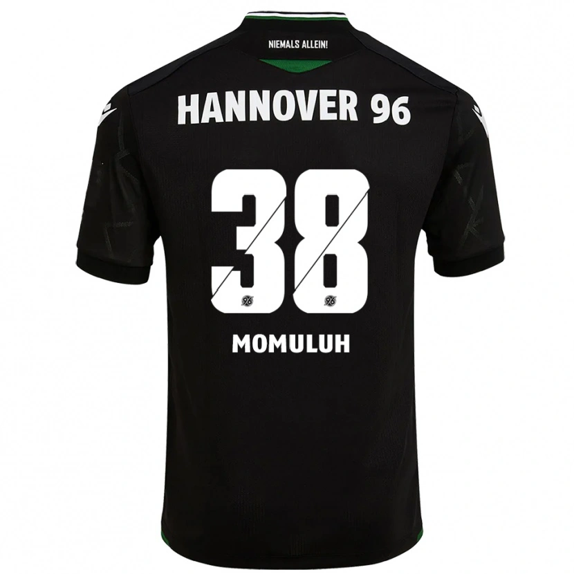Danxen Mænd Monju Momuluh #38 Sort Grøn Udebane Spillertrøjer 2025/26 Trøje T-Shirt