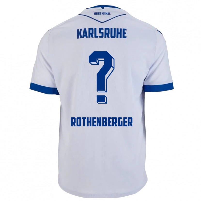 Danxen Mænd Paulina Rothenberger #0 Hvid Blå Udebane Spillertrøjer 2025/26 Trøje T-Shirt