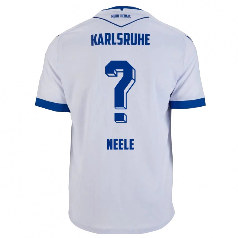 Danxen Mænd Neele Beck #0 Hvid Blå Udebane Spillertrøjer 2025/26 Trøje T-Shirt