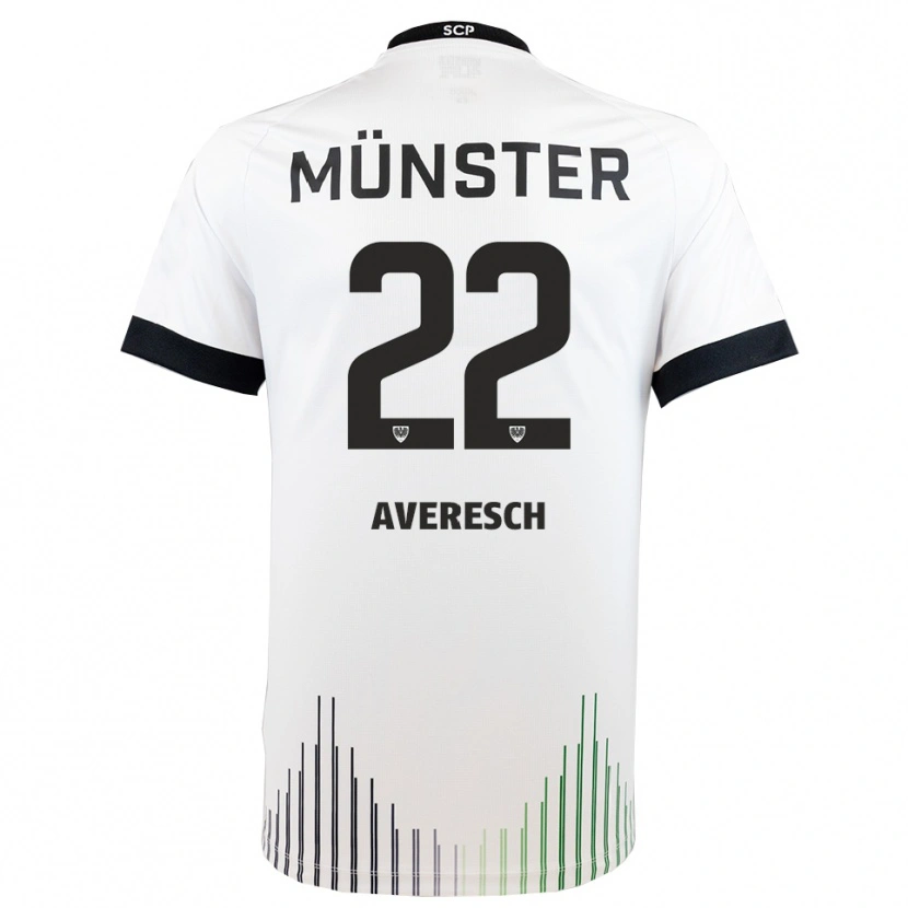 Danxen Mænd Noah Averesch #22 Hvid Sort Udebane Spillertrøjer 2025/26 Trøje T-Shirt