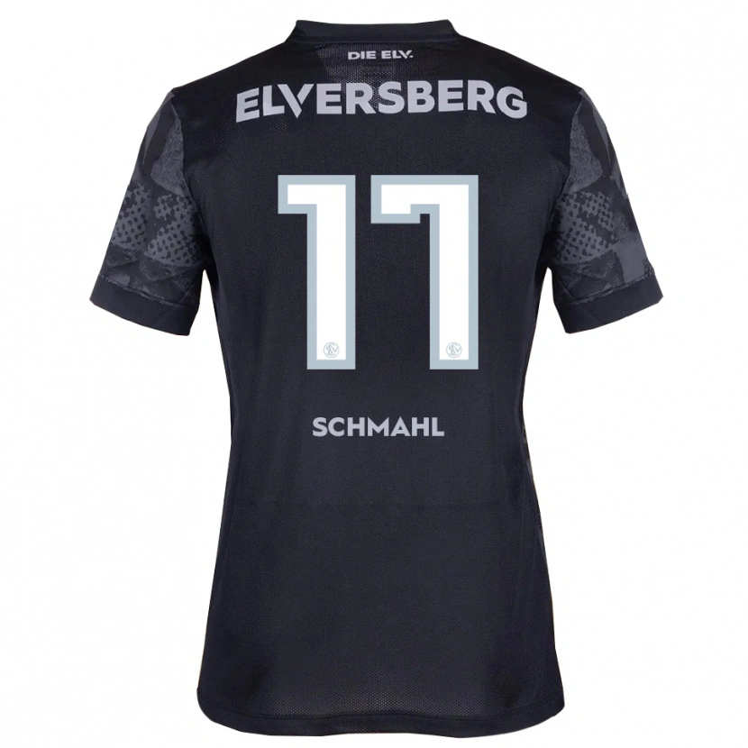 Danxen Mænd Frederik Schmahl #17 Sort Grå Udebane Spillertrøjer 2025/26 Trøje T-Shirt