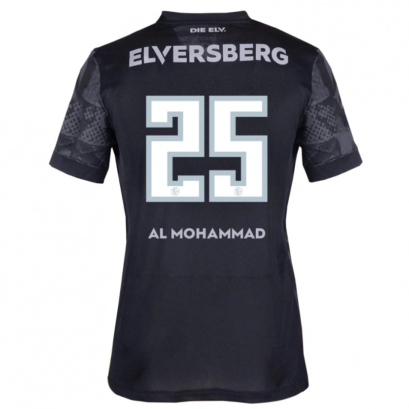 Danxen Mænd Loay Al Mohammad #25 Sort Grå Udebane Spillertrøjer 2025/26 Trøje T-Shirt